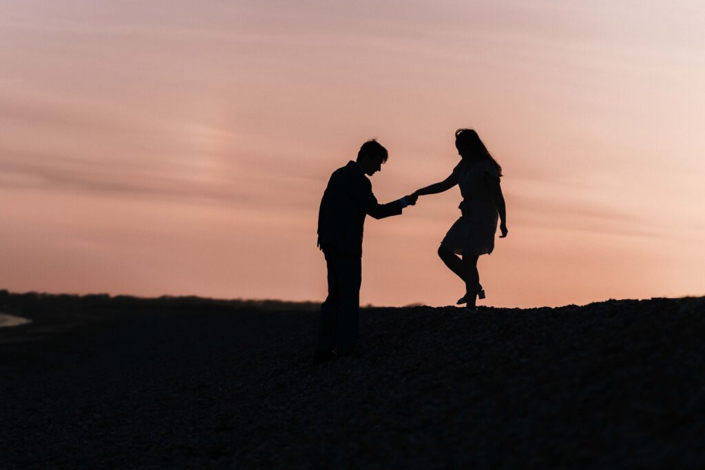 Sunset Engagement photoshoot sussex