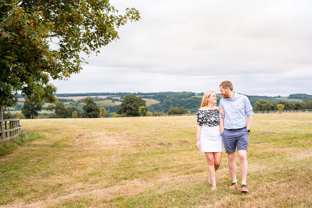 pre wedding engagement photoshoot at Hillfields Farm Wedding Venue