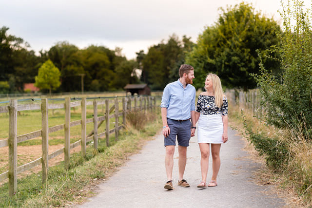 pre wedding engagement photoshoot at Hillfields Farm Wedding Venue