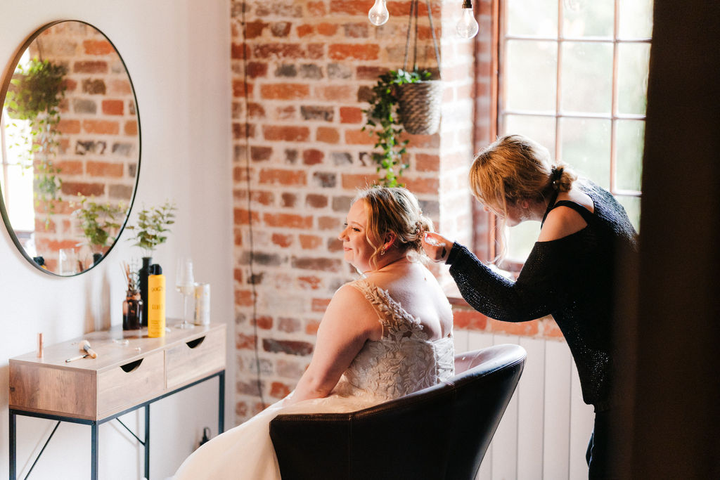 Wedding preparations at the old mill aldermaston