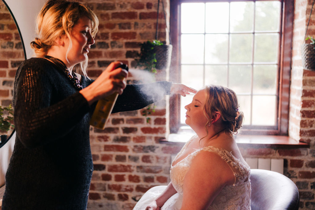 Wedding preparations at the old mill aldermaston