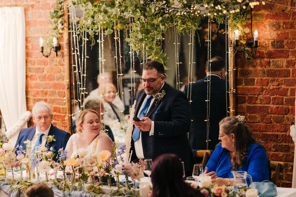 wedding breakfast at the old mill aldermaston